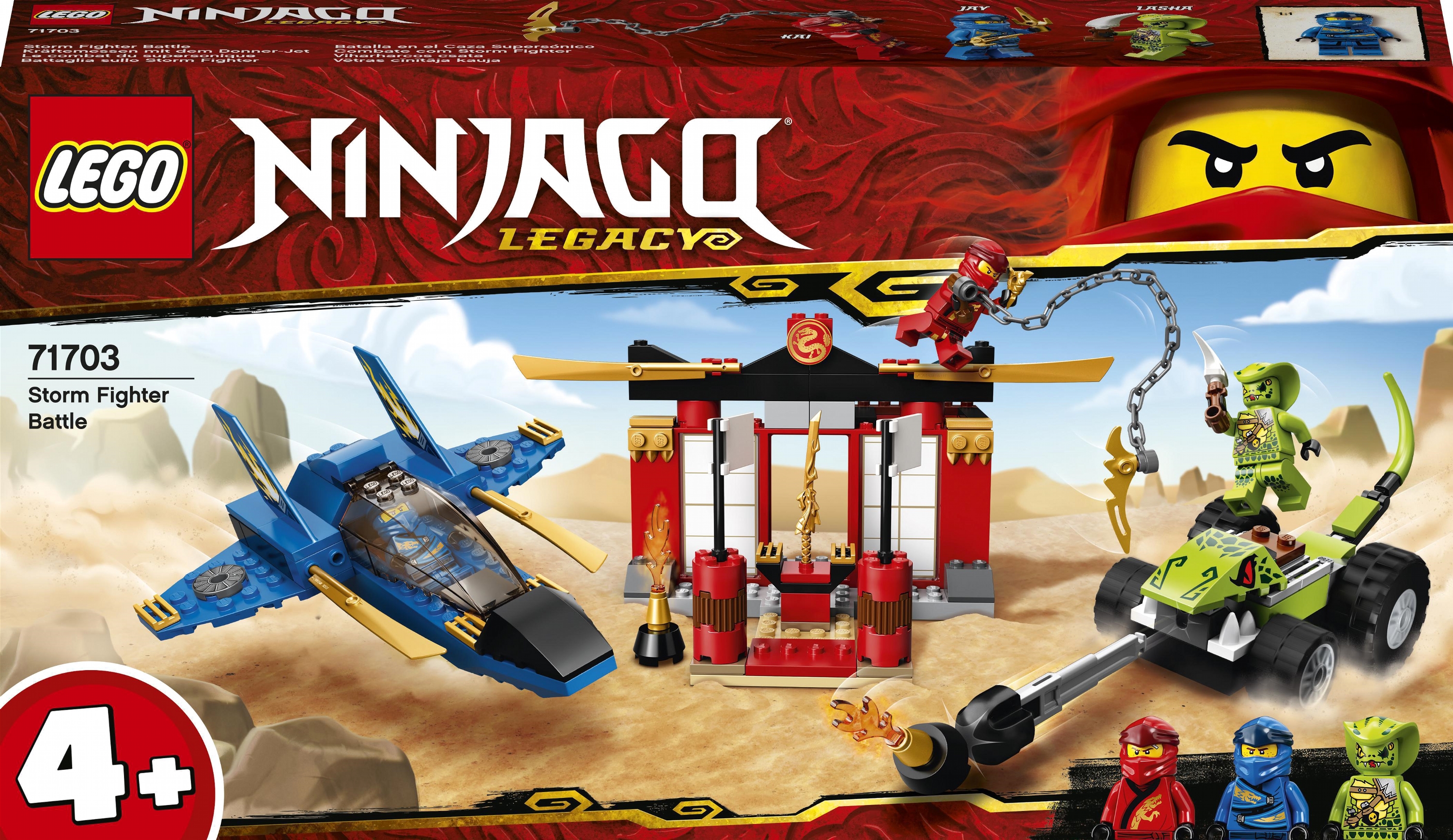 

Конструктор LEGO Ninjago Бой на штормовом истребителе 165 деталей (71703)