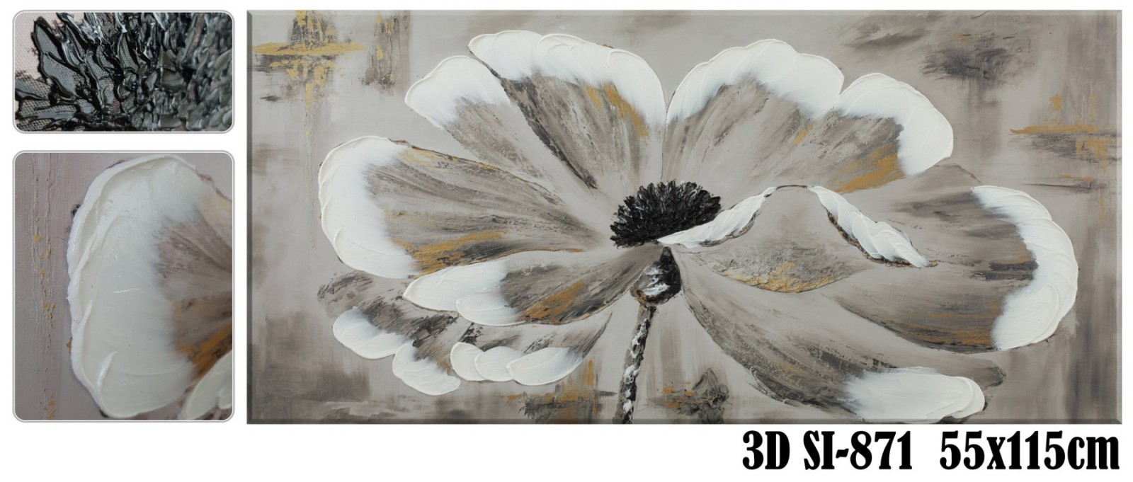 

Картина на холсте 3D SvitArt Si-871 55х115 см