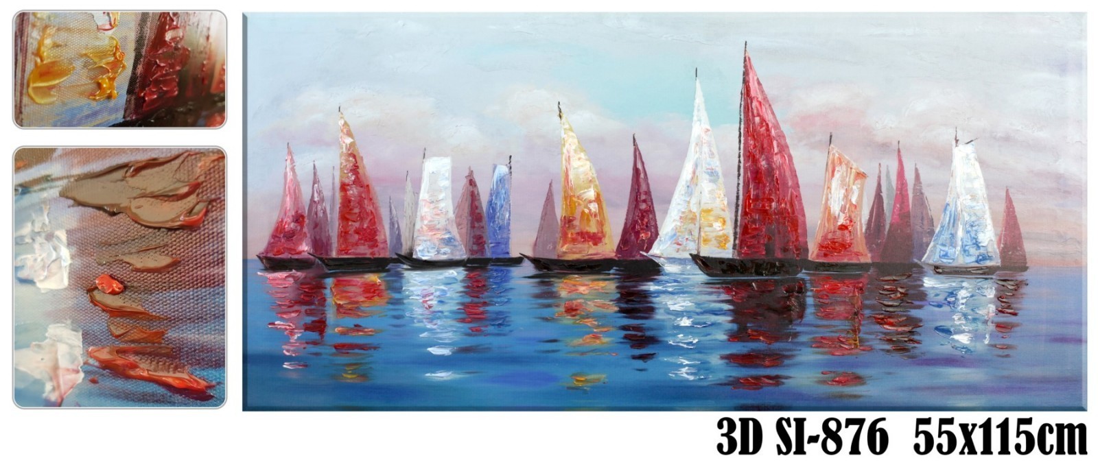 

Картина на холсте 3D SvitArt Si-876 55х115 см