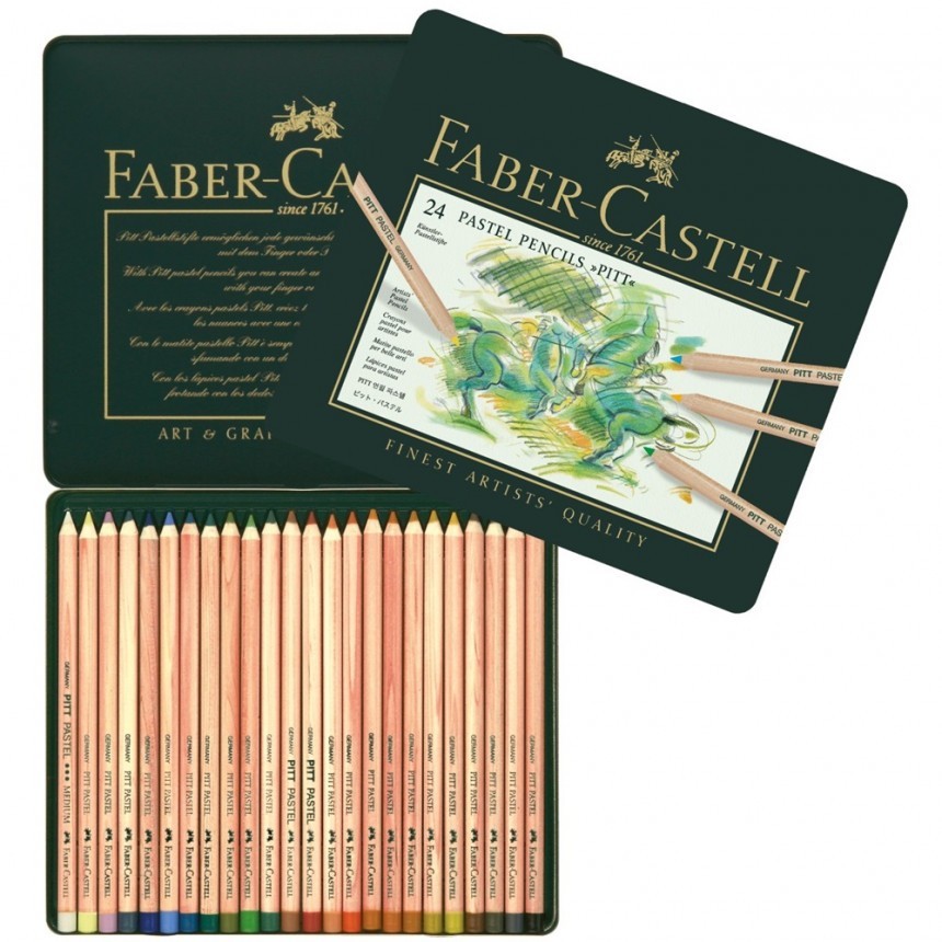 

Набор пастельных карандашей Faber-Castell Pitt 24 цв металл. коробка