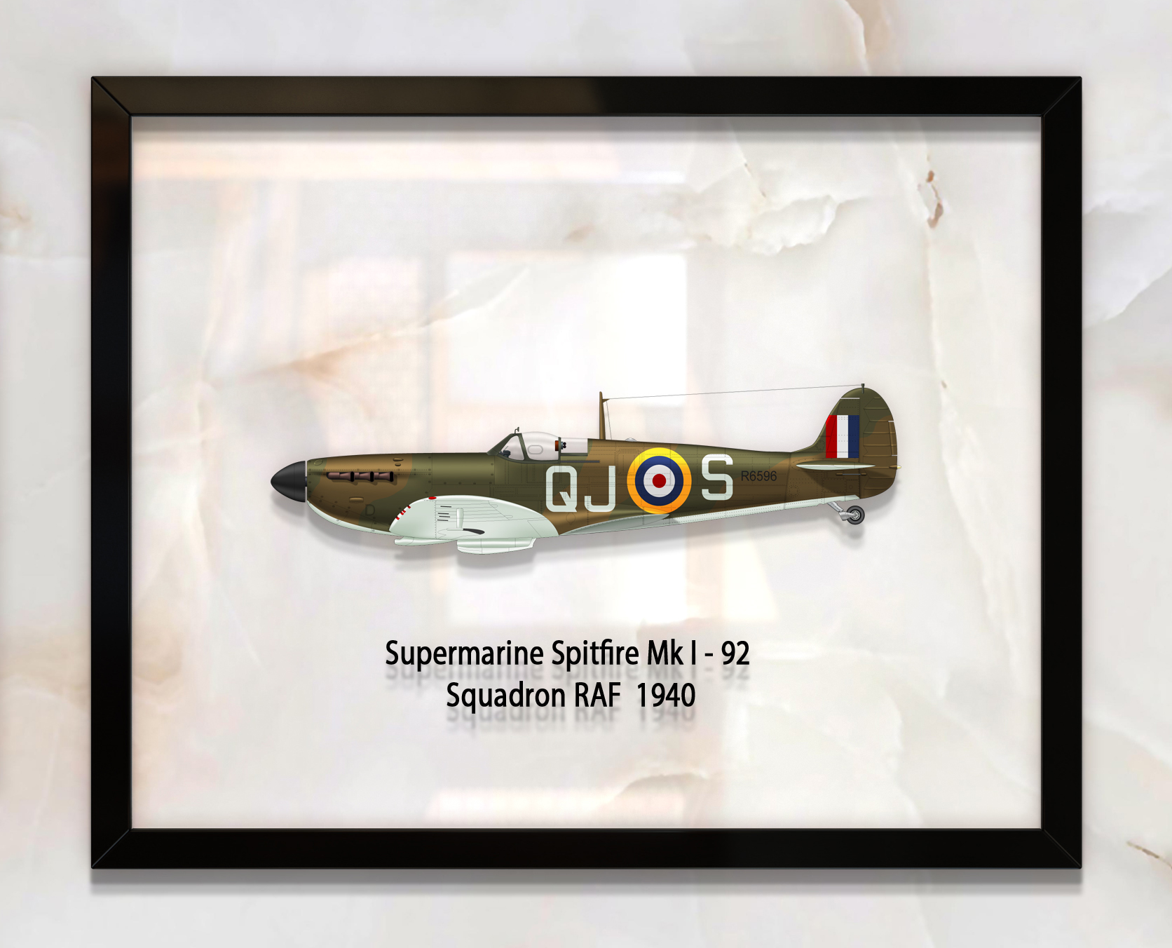 

Принт на стекле Artel «Самолет Supermarine Spitfire Mk. I 92 Эскадрилья 1940 год» 61 x 46см