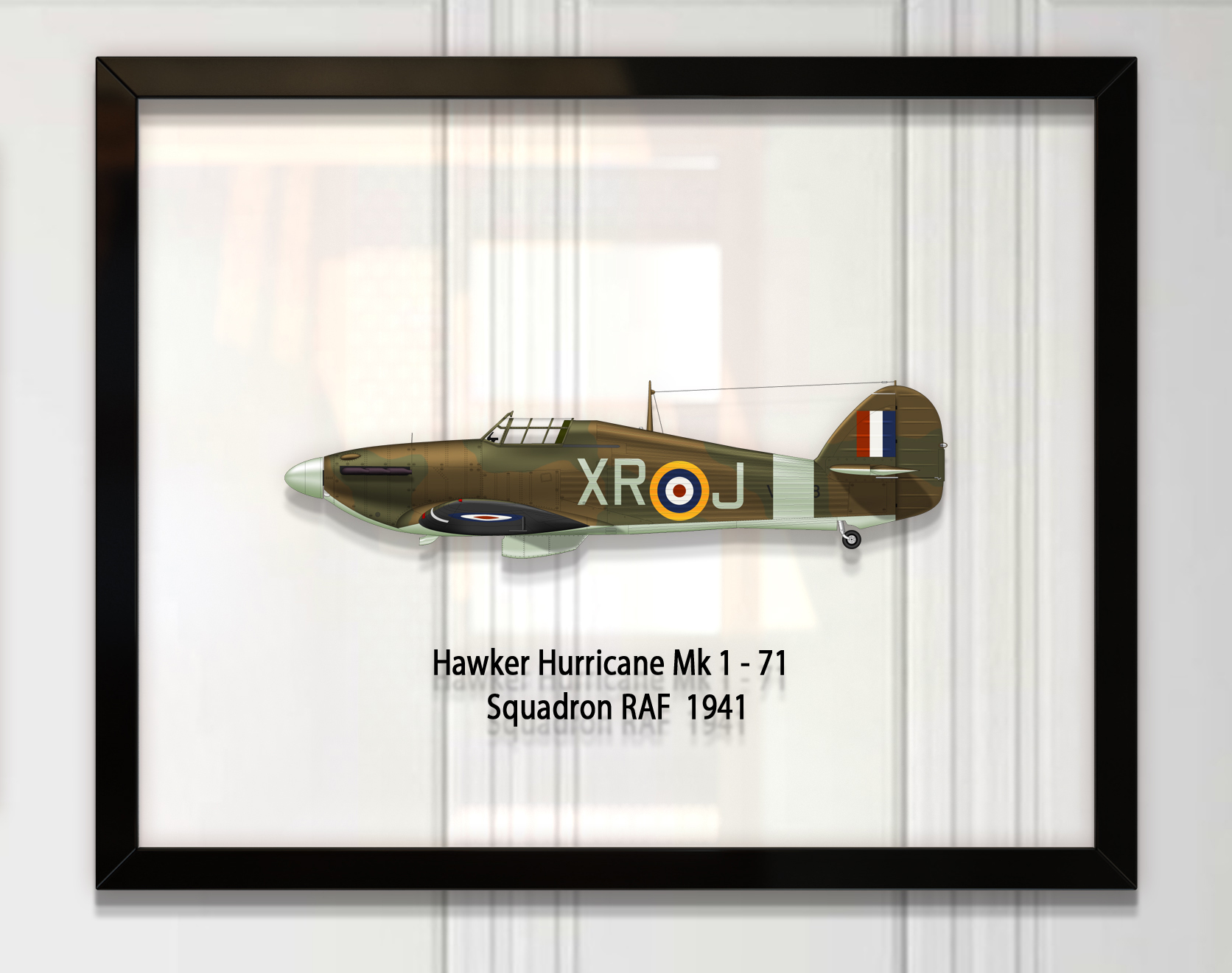 

Принт на стекле Artel «Истребитель Hawker Hurricane Mk 1 71 Эскадрилья 1941 год» 50 x 40см