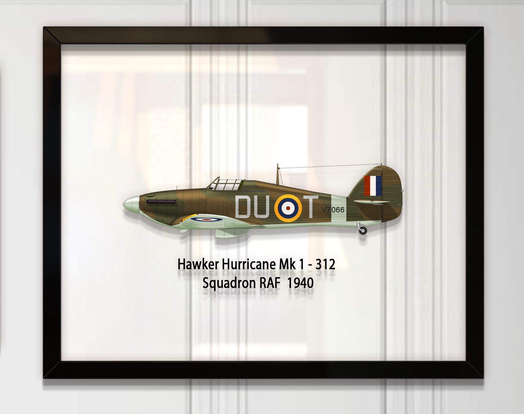 

Принт на стекле Artel «Истребитель Hawker Hurricane Mk 1 312 Эскадрилья 1940 год» 36 x 28см