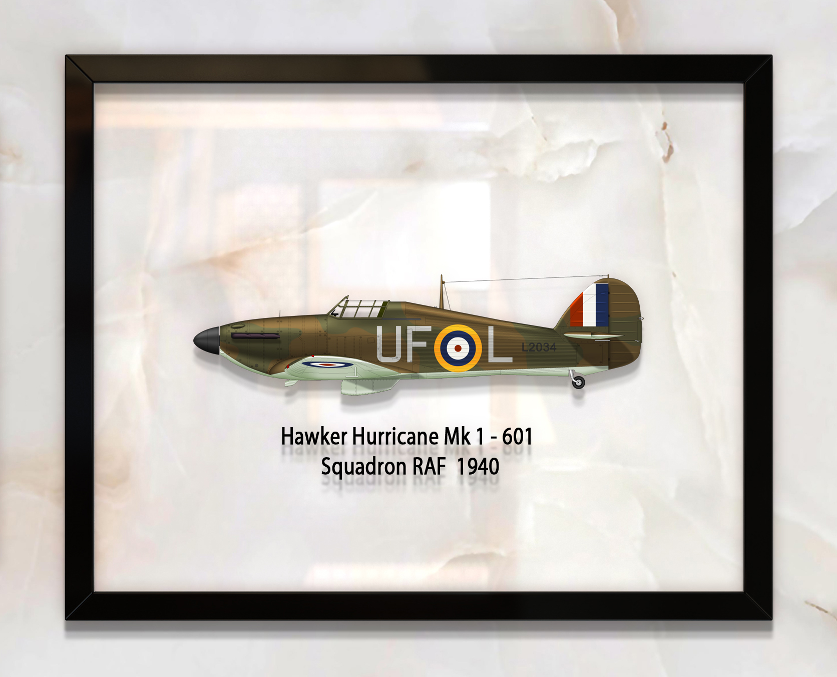

Принт на стекле Artel «Истребитель Hawker Hurricane Mk 1 601 Эскадрилья 1940 год» 46 x 36см