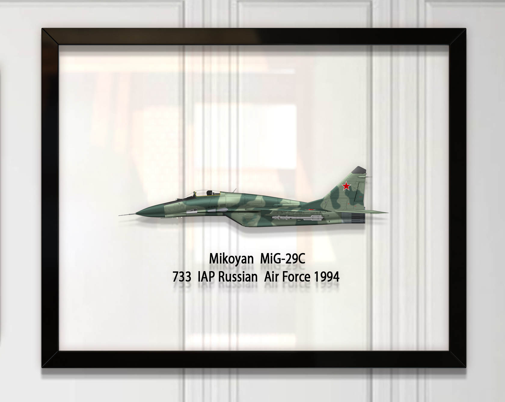

Принт на стекле Artel «Самолет МиГ-29 1994 года» 50 x 40см