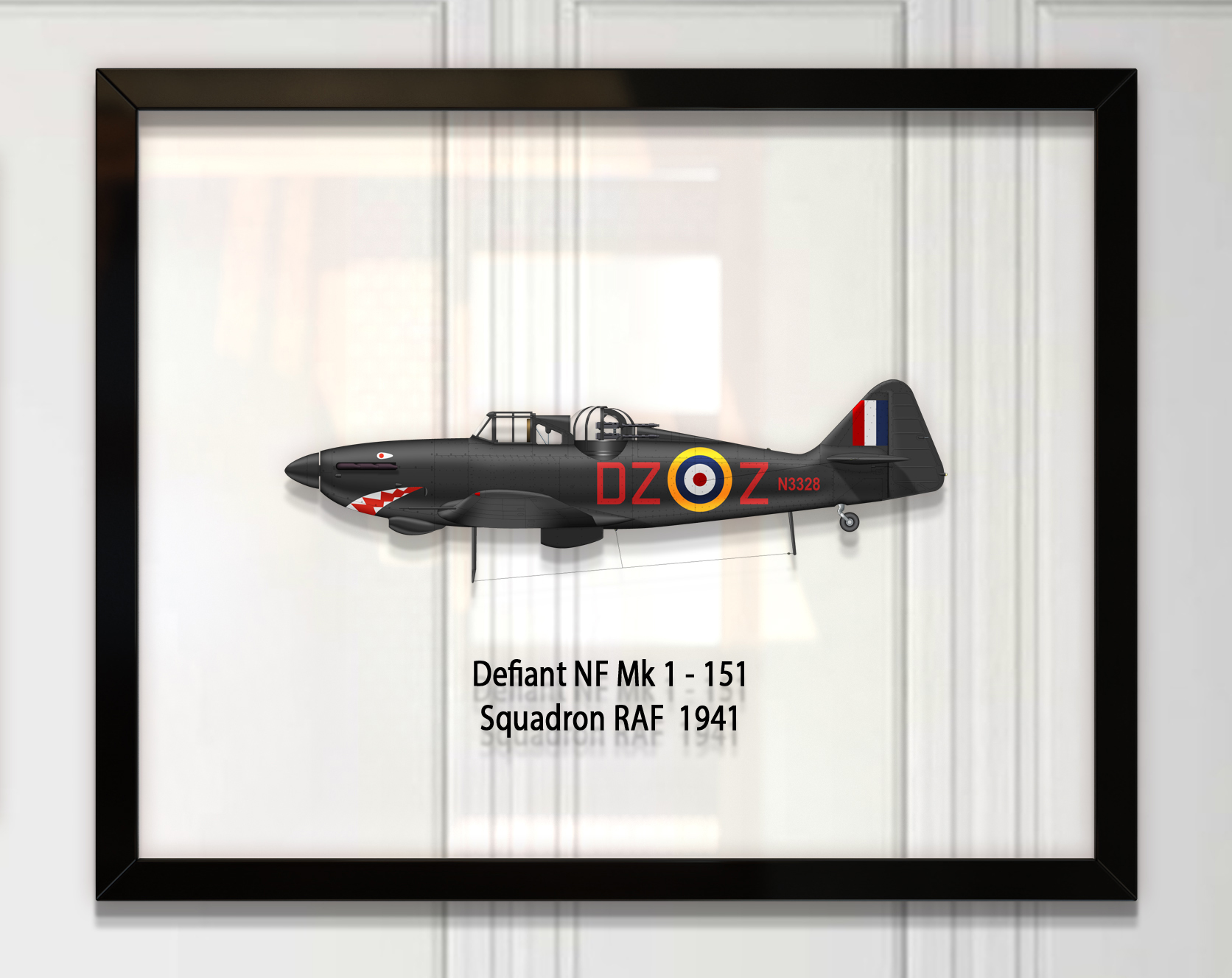 

Принт на стекле Artel «Самолет Boulton Paul Defiant Mk 1 151 Эскадрилья 1941 год» 61 x 46см