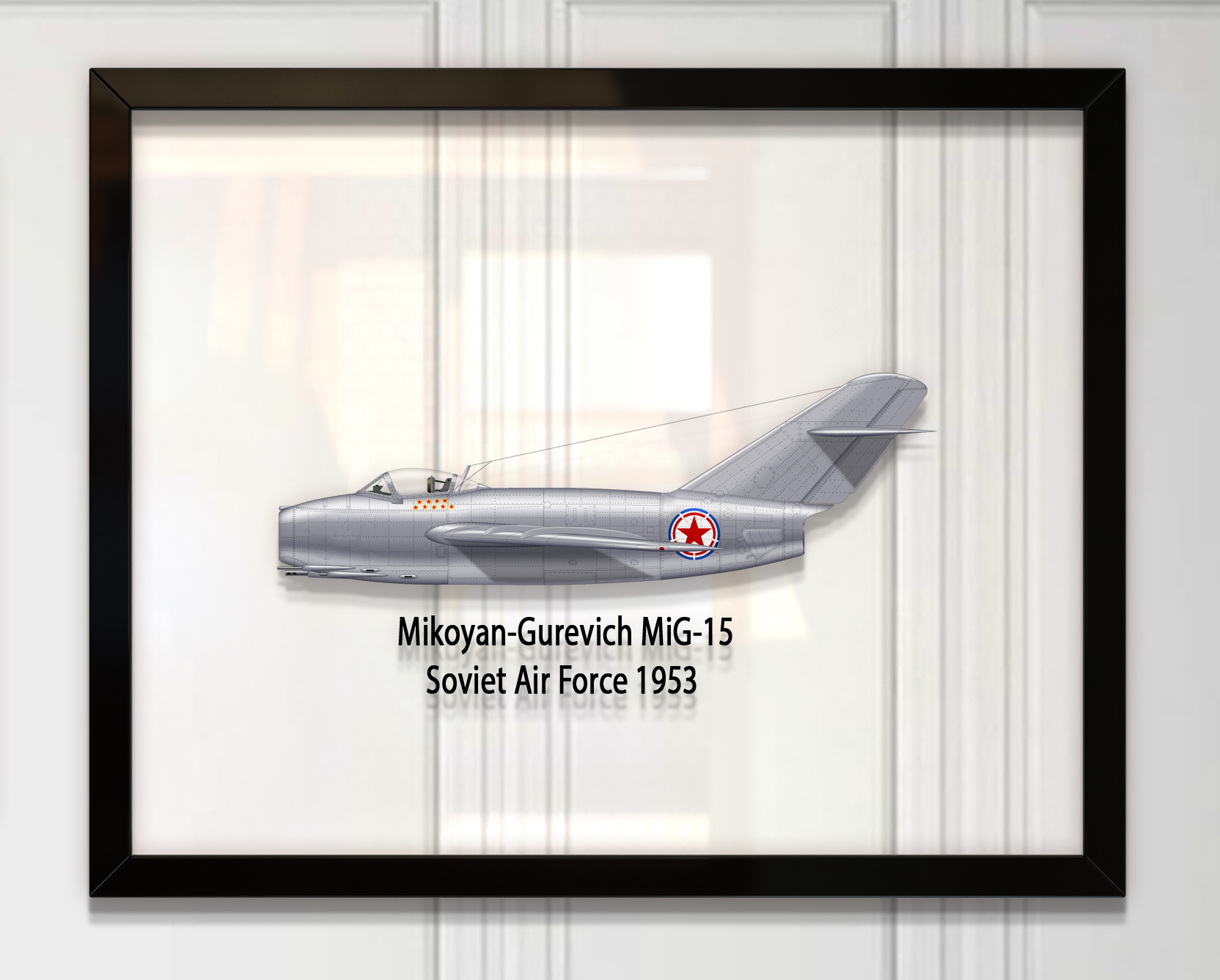 

Принт на стекле Artel «Самолет МиГ-15 1951 года» 46 x 36см