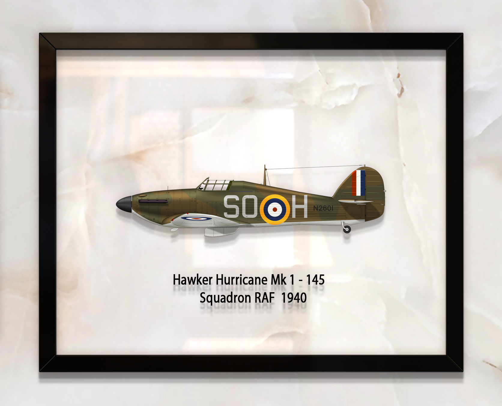 

Принт на стекле Artel «Истребитель Hawker Hurricane Mk 1 145 Эскадрилья 1940 год» 46 x 36см