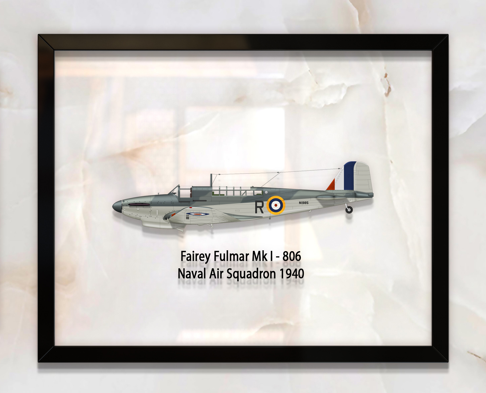 

Принт на стекле Artel «Истребитель Fairey Fulmar Mk I 806 Эскадрилья 1940 год» 36 x 28см