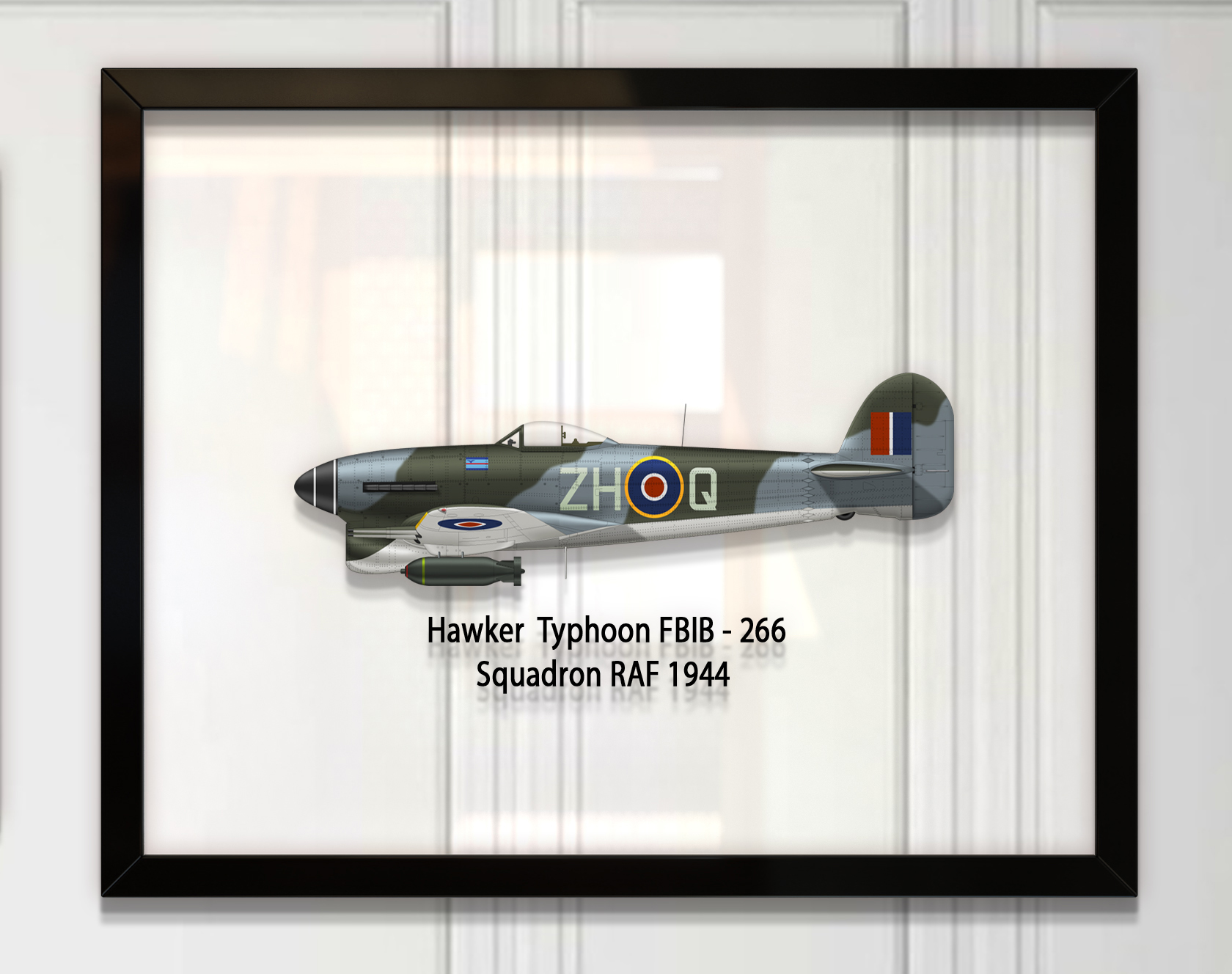 

Принт на стекле Artel «Истребитель Hawker Typhoon 266 Эскадрилья 1944 год» 46 x 36см
