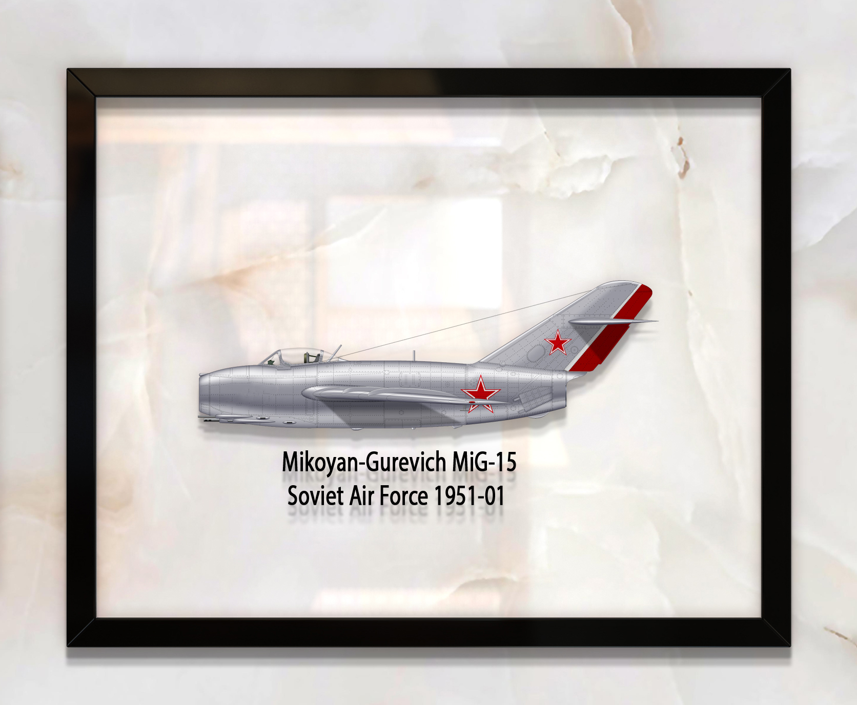 

Принт на стекле Artel «Самолет МиГ-15 Бис 1955 года» 50 x 40см