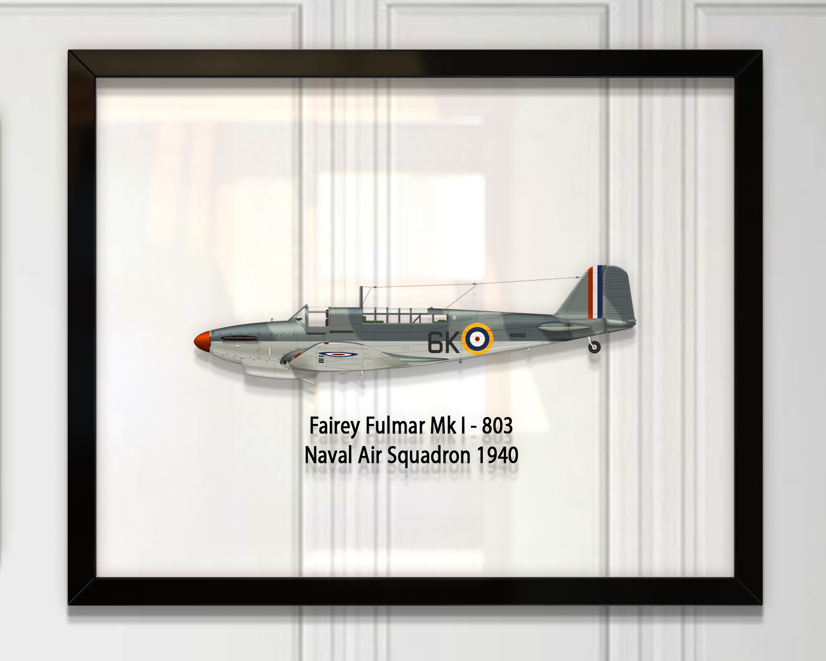 

Принт на стекле Artel «Самолет Fairey Fulmar Mk I 803 Эскадрилья 1940 год» 36 x 28см
