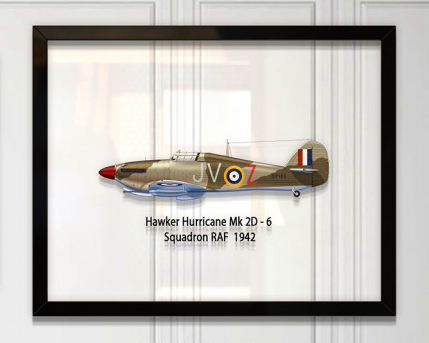 

Принт на стекле Artel «Истребитель Hawker Hurricane Mk 2D 6 Эскадрилья 1942 год» 61 x 46см