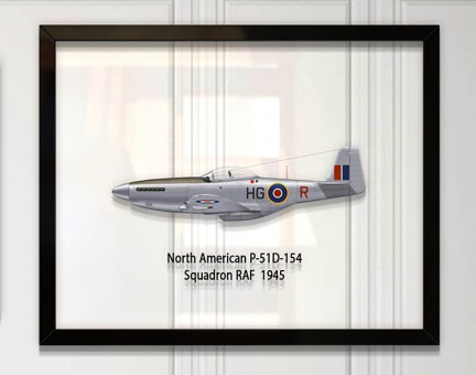 

Принт на стекле Artel «Истребитель North American P-51D Mustang 154 Эскадрилья 1945 год» 61 x 46см
