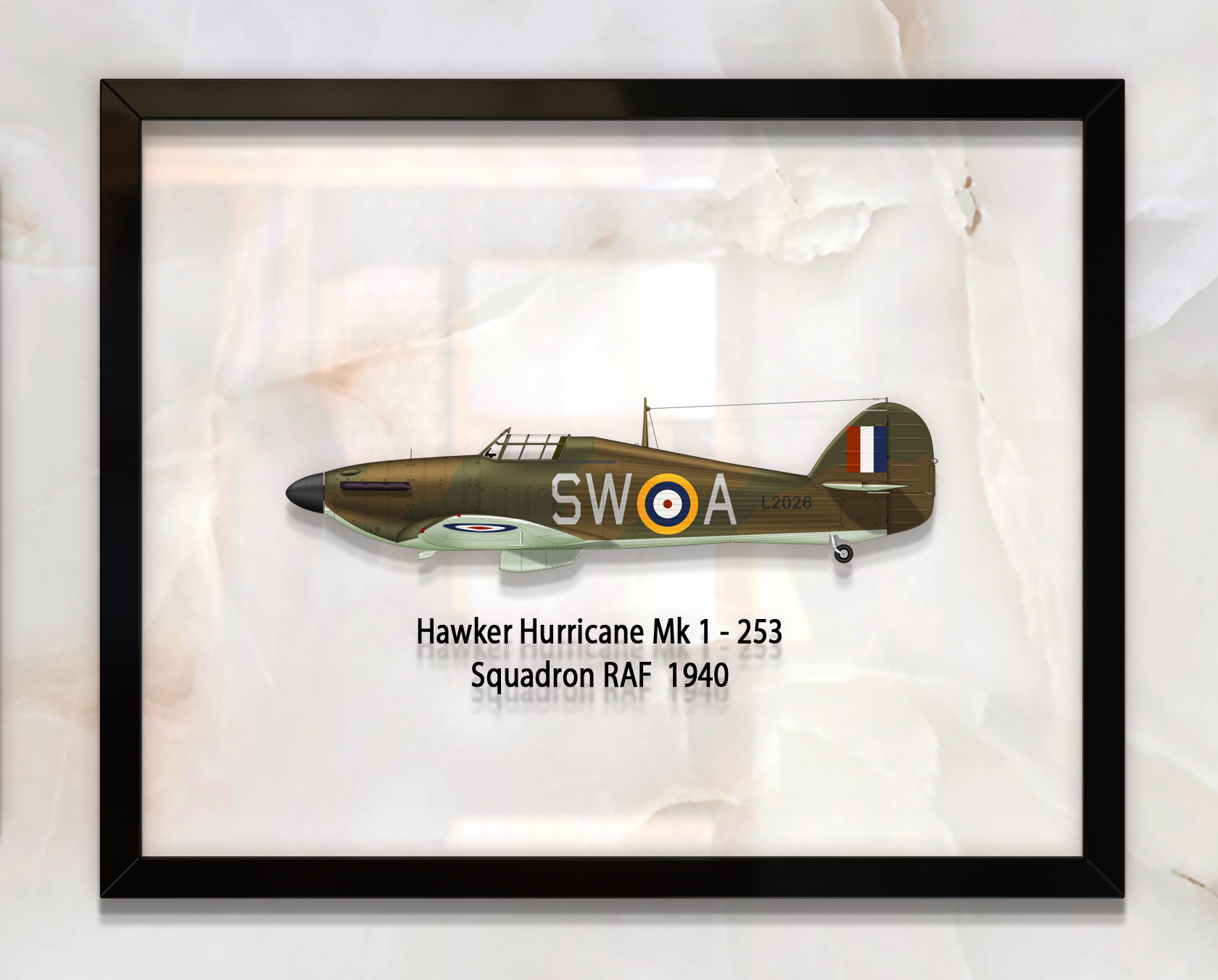 

Принт на стекле Artel «Истребитель Hawker Hurricane Mk 1 253 Эскадрилья 1940 год» 36 x 28см