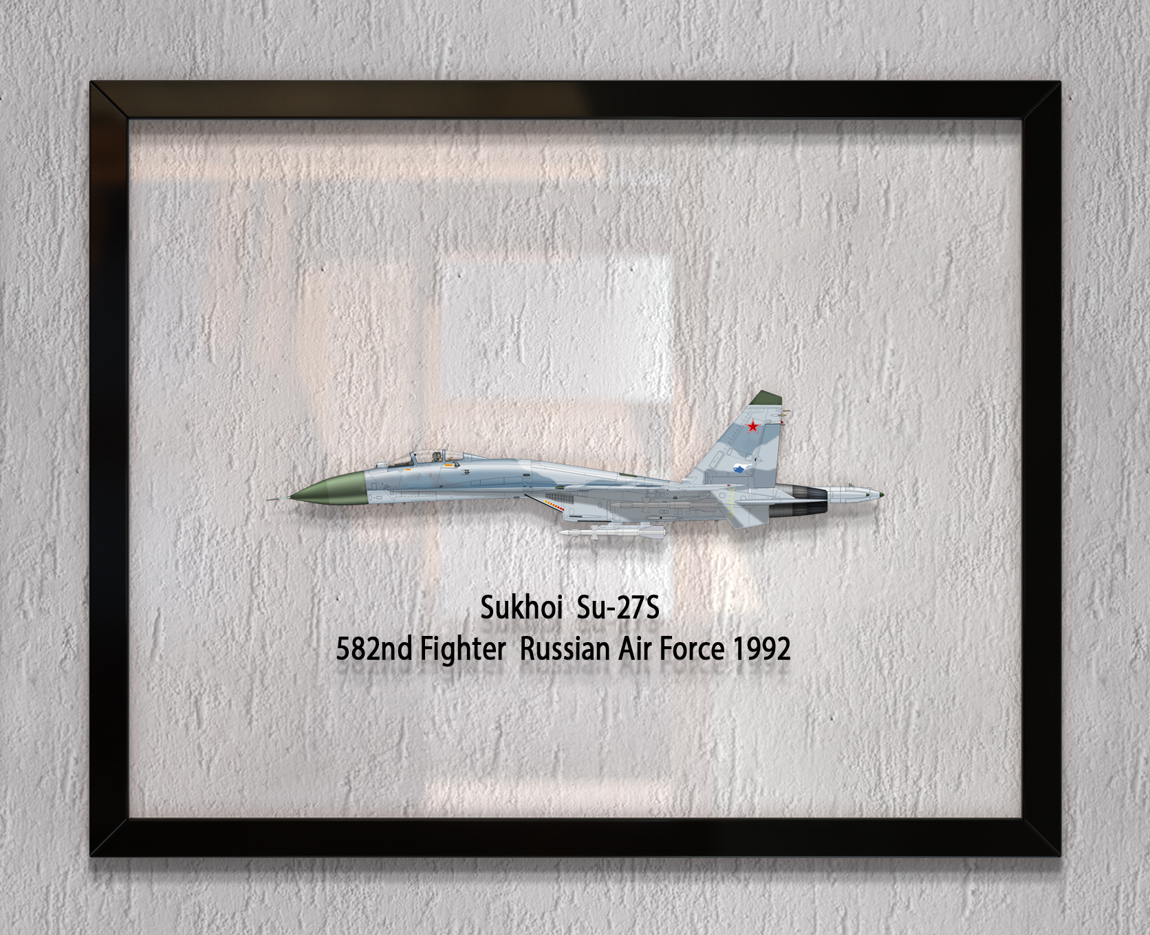 

Принт на стекле Artel «Истребитель Су-27С 1992 года» 36 x 28см