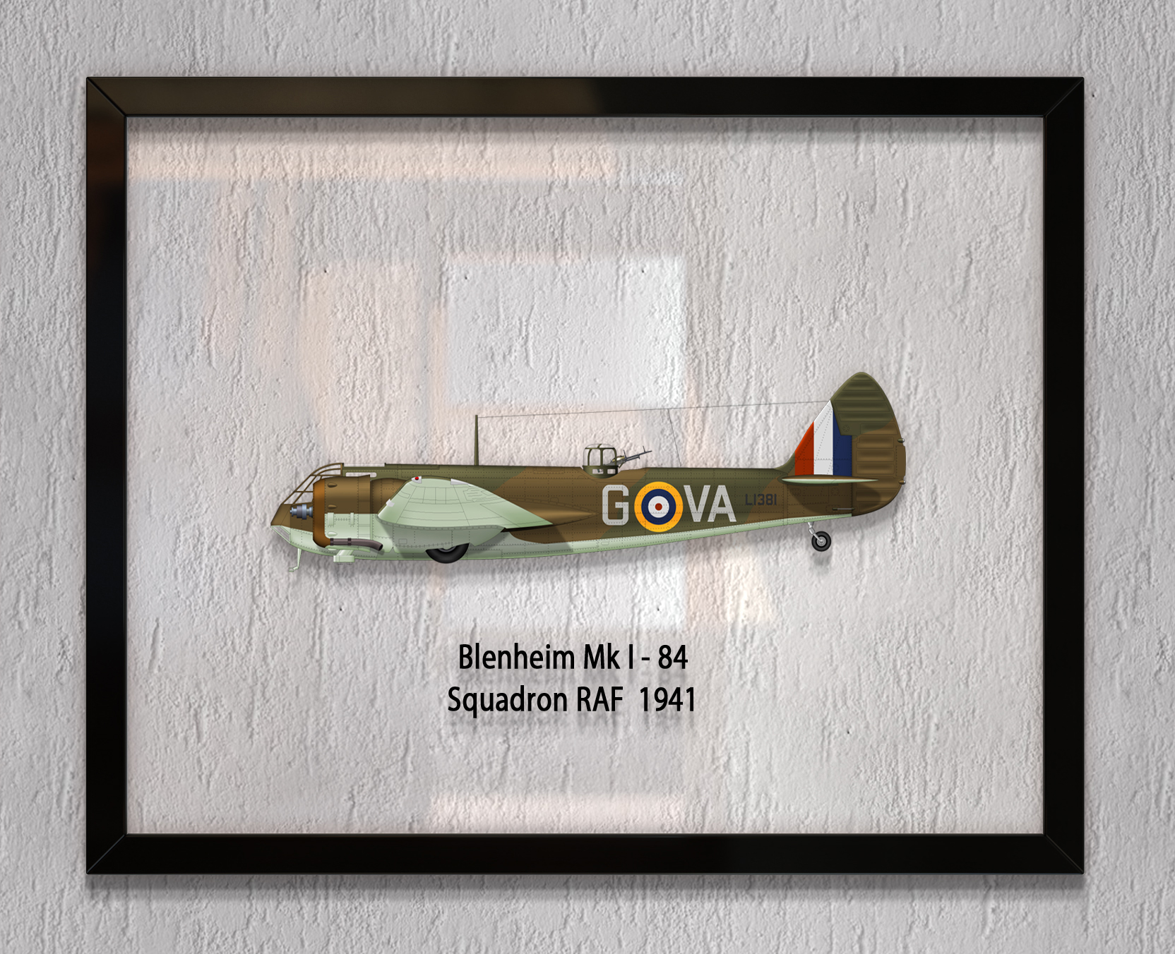 

Принт на стекле Artel «Самолет Bristol Blenheim Mk 1 84 Эскадрилья 1941 год» 50 x 40см