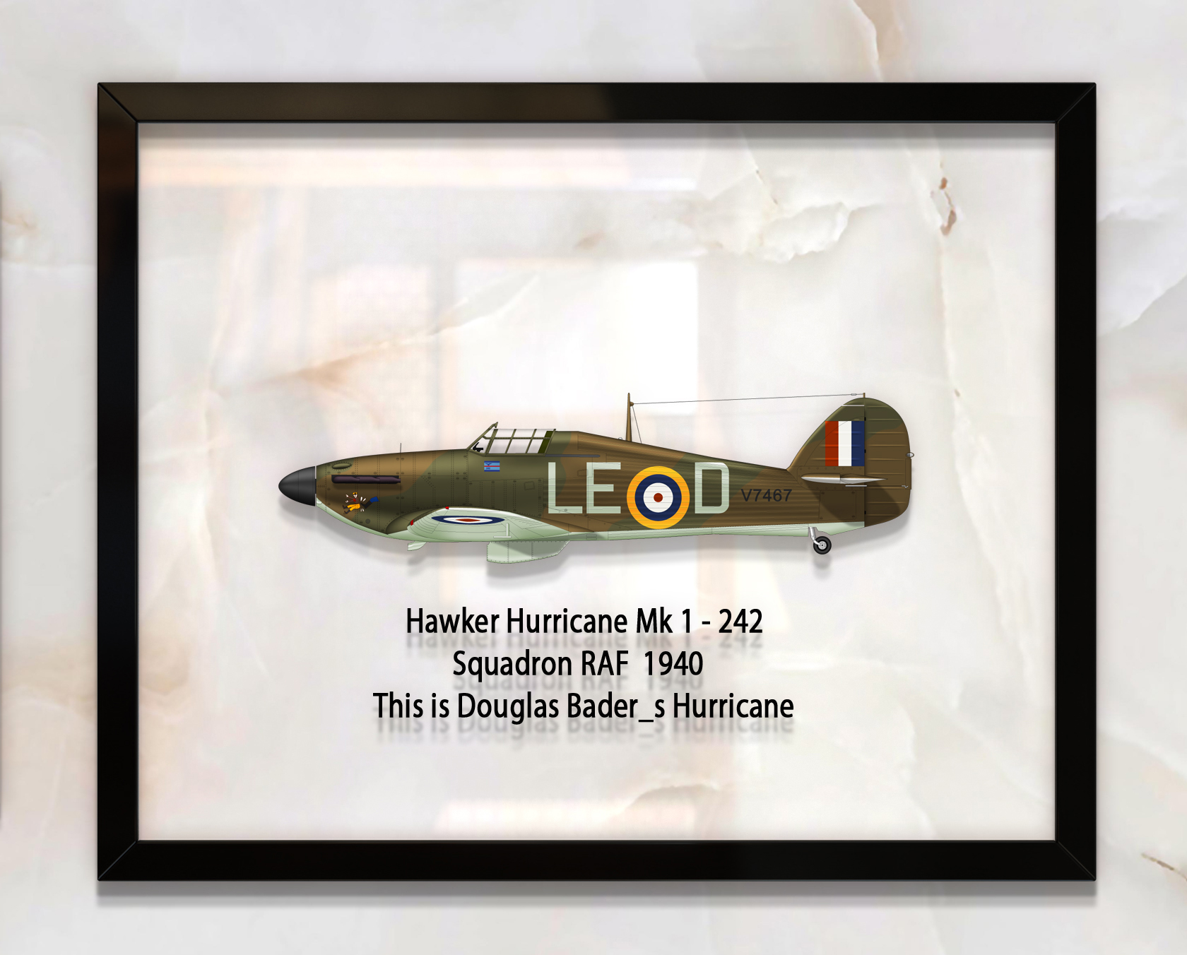 

Принт на стекле Artel «Самолет Hawker Hurricane Mk 1 242 Эскадрилья 1940 год» 46 x 36см