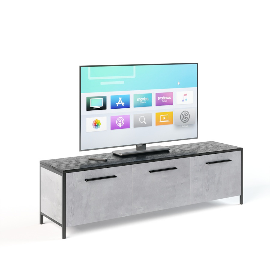 

Тумба под телевизор Fenster UNTV 04B 42,5×155×36,5 Урбан/Чёрный