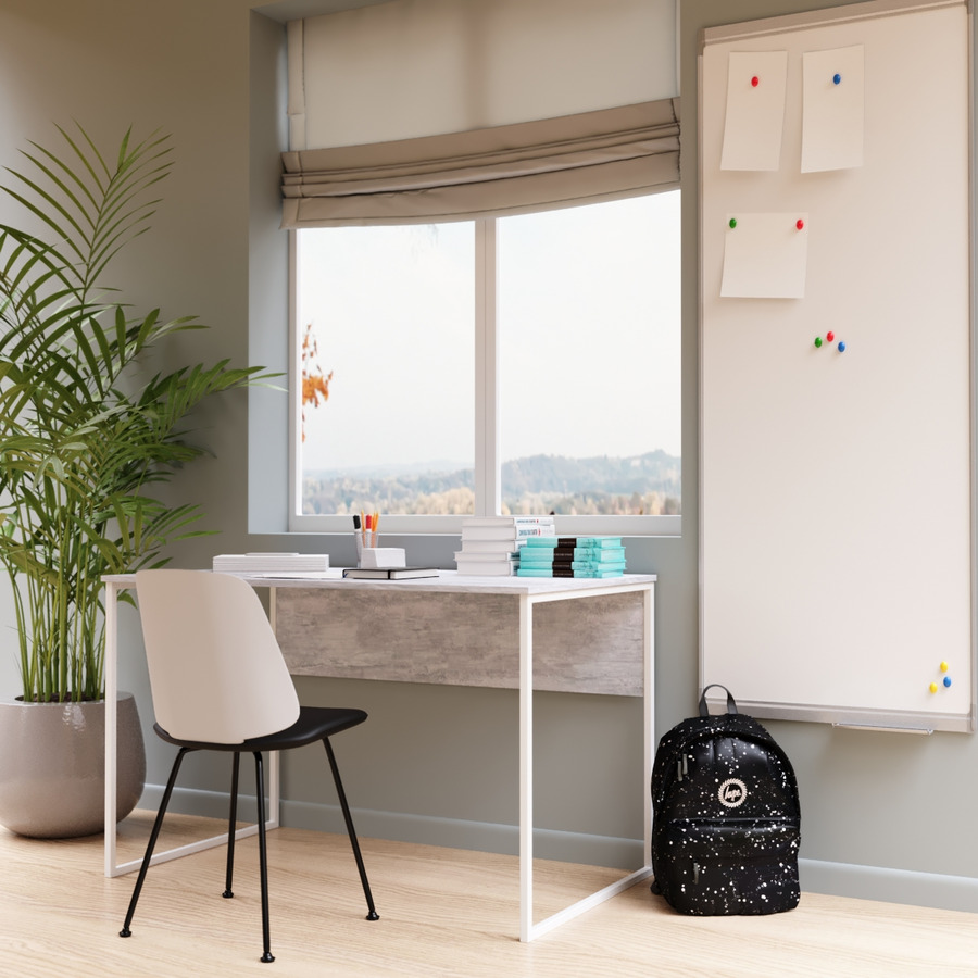 

Компьютерный стол Fenster Универ 2 Белый 74x120x60 столешница Коричневая