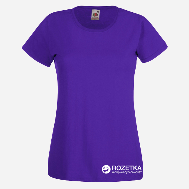 Акція на Футболка Fruit of the loom Valueweight Ladies 0613720РЕ S Фиолетовая від Rozetka