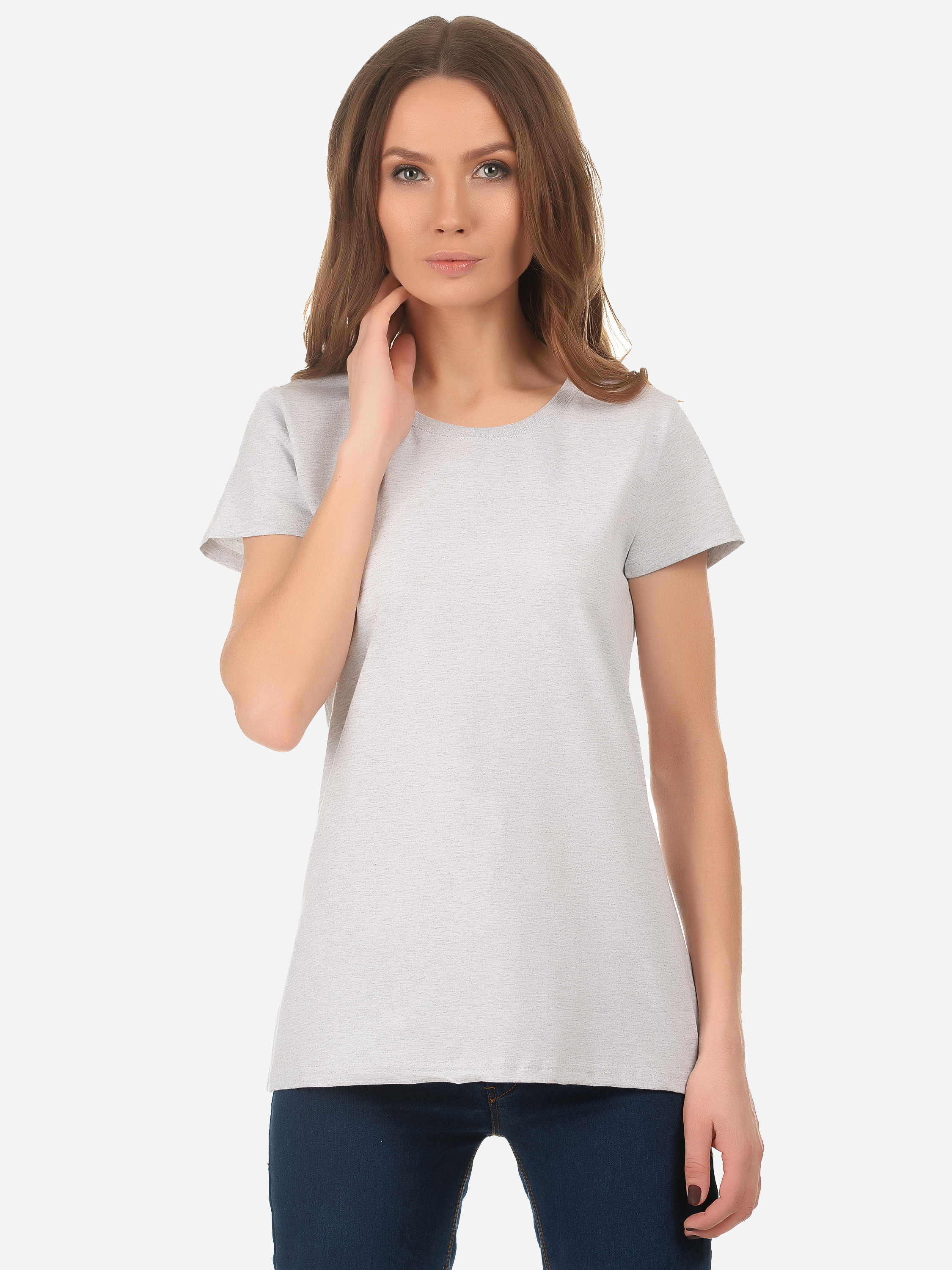 

Футболка Fruit of the loom Sofspun Ladie 61414094 L Серая