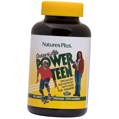 

Витамины для подростков, Power Teen Multivitamin, Nature's Plus 180таб (36375039)