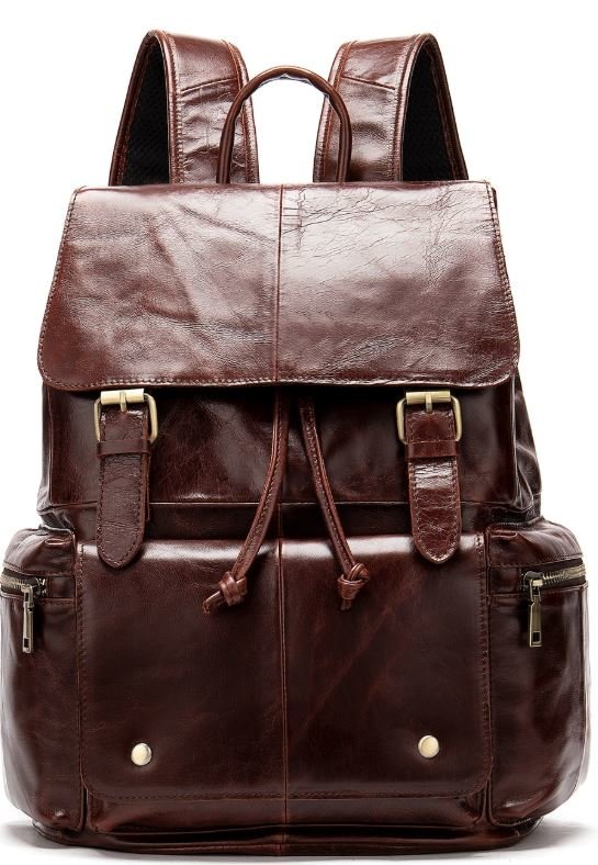 

Рюкзак кожаный Vintage 34х40х9 см Коричневый