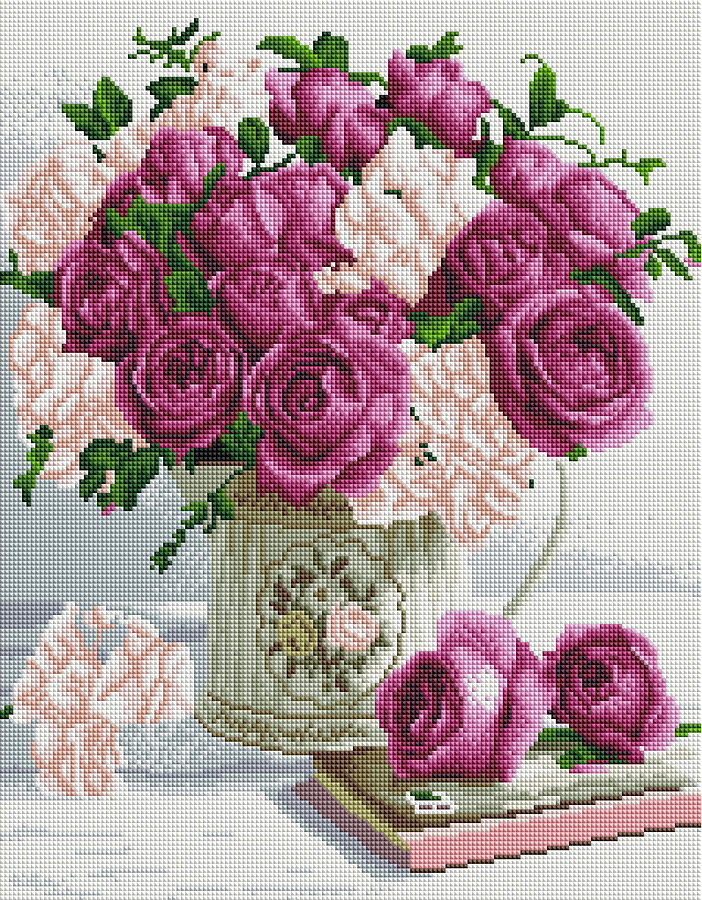 

Мозаика алмазная "Букет роз" Brushme 40х50 см