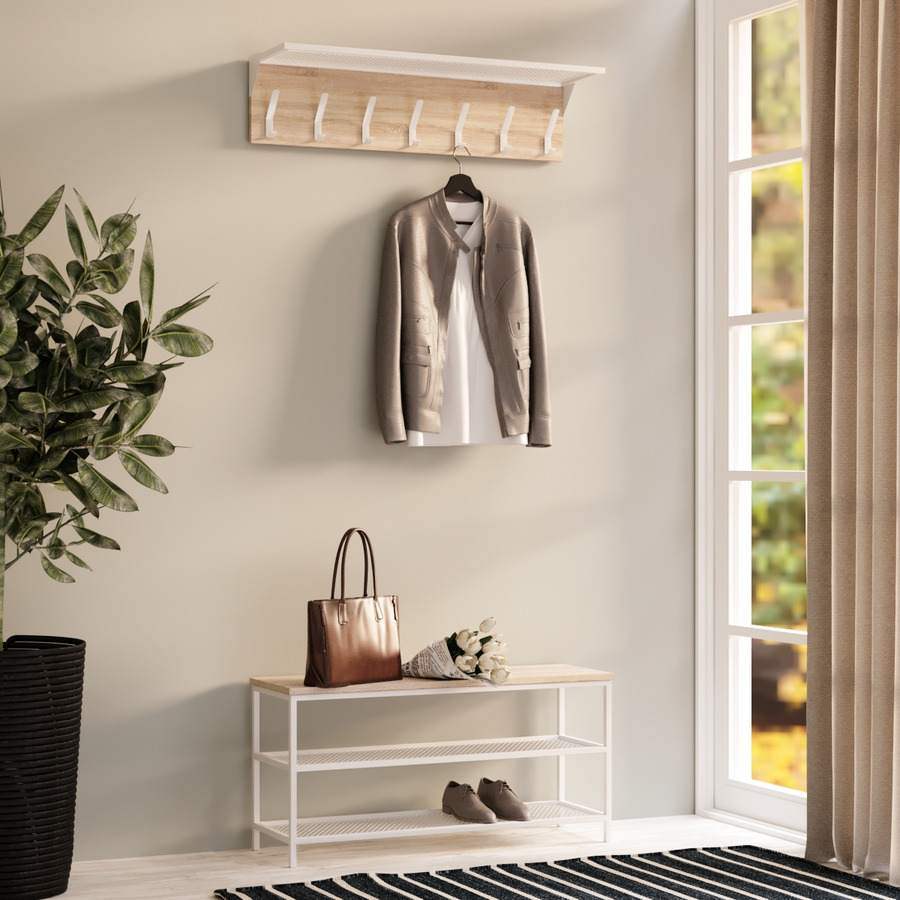 

Прихожая Fenster Эмбер 3 990 Белая ДСП дуб сонома
