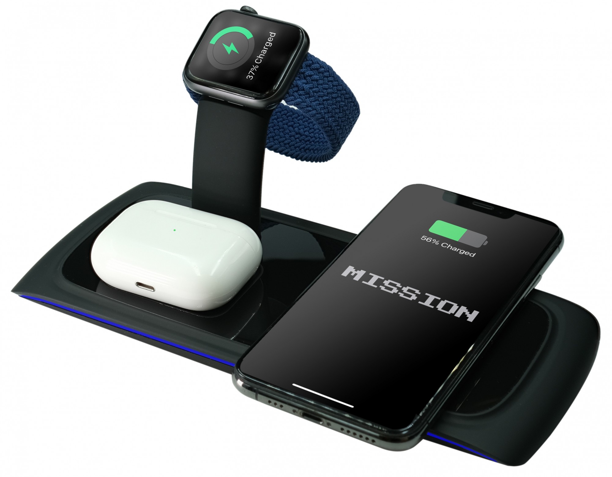 

Беспроводное зарядное устройство MISSION Wireless Dock N33 3 в 1, черный