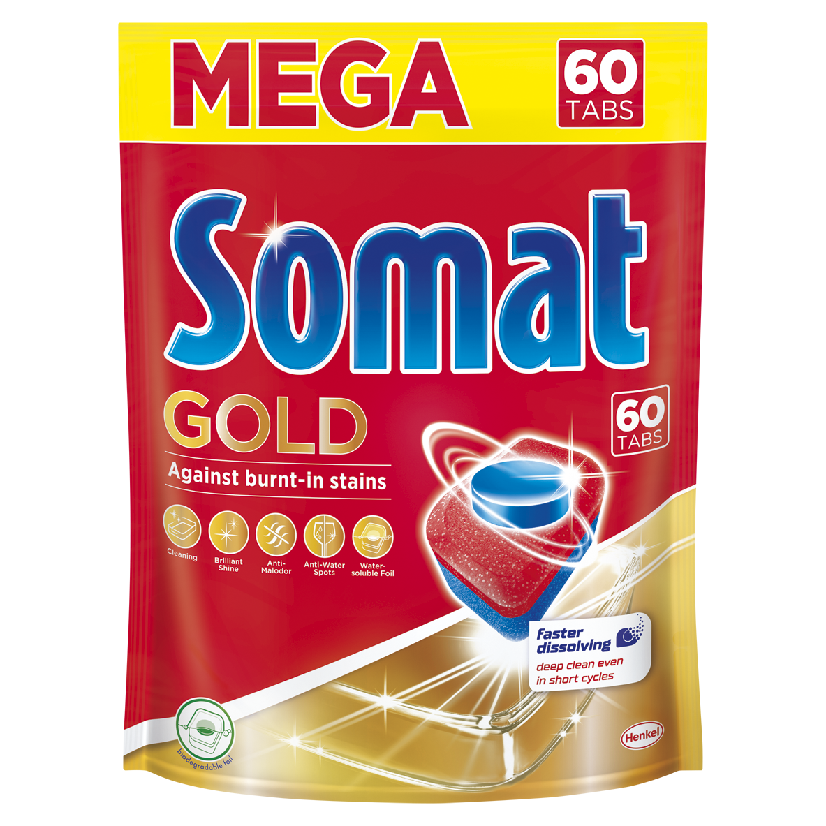 Акция на Таблетки для мытья посуды Somat Gold 60 шт (9000101374278) от Rozetka UA
