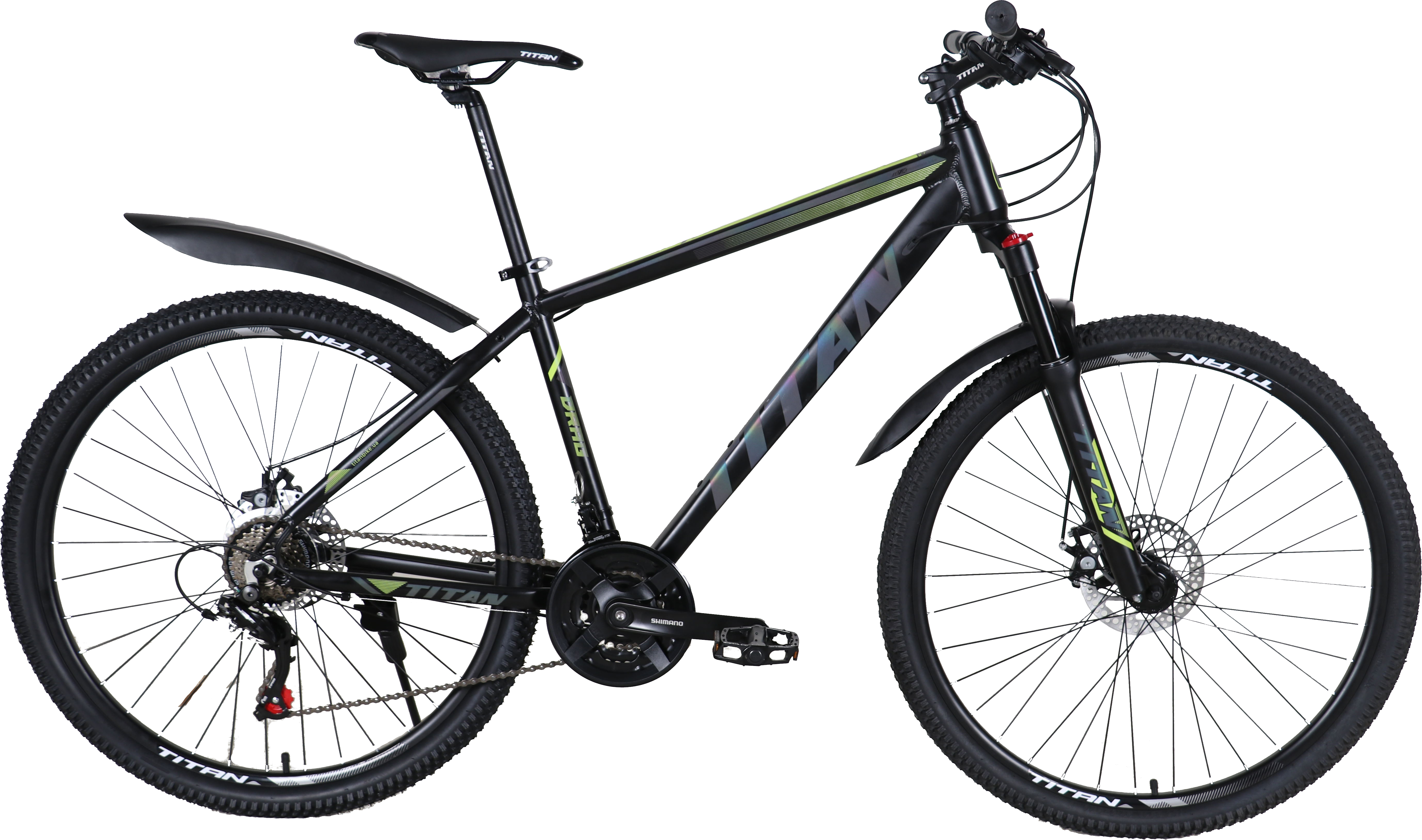 

Велосипед Titan Drag 29" 21" 2021 Black-green (29TWA21-003607)