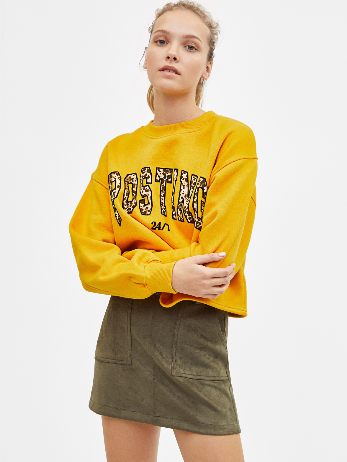 

Свитшот Bershka 01947033305 S Принт