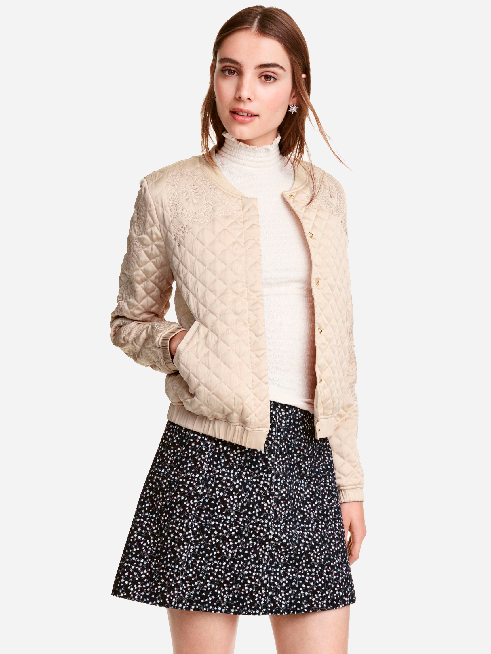 

Бомбер H&M 0364664 34 Бежевый