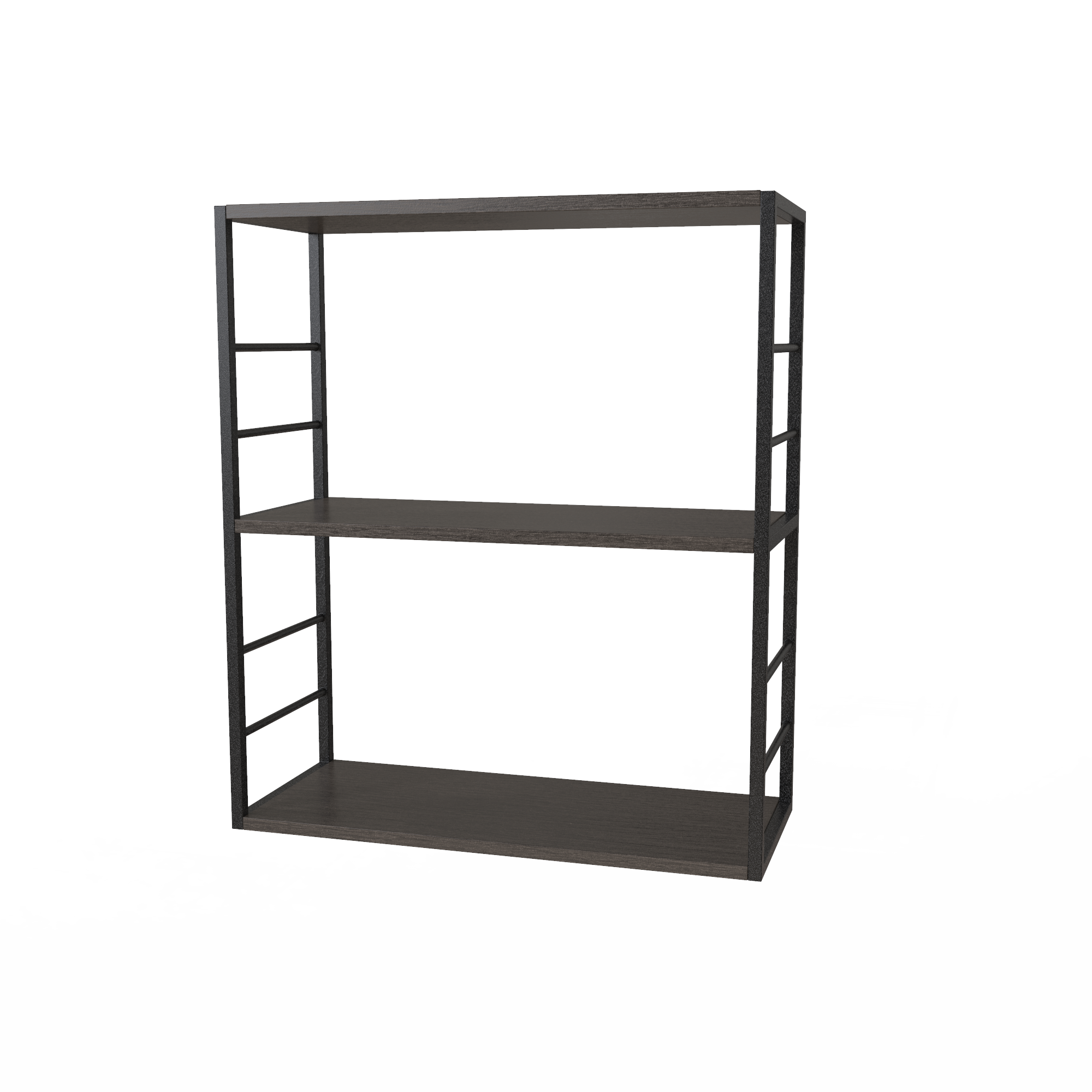 

Полиця книжкова 3 Ferrumon Art In Head 630x730x260 чорний метал + венге