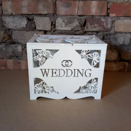 

Свадебный деревянный сундук для сбора денег "Wedding" 27х20х22 см, Украина