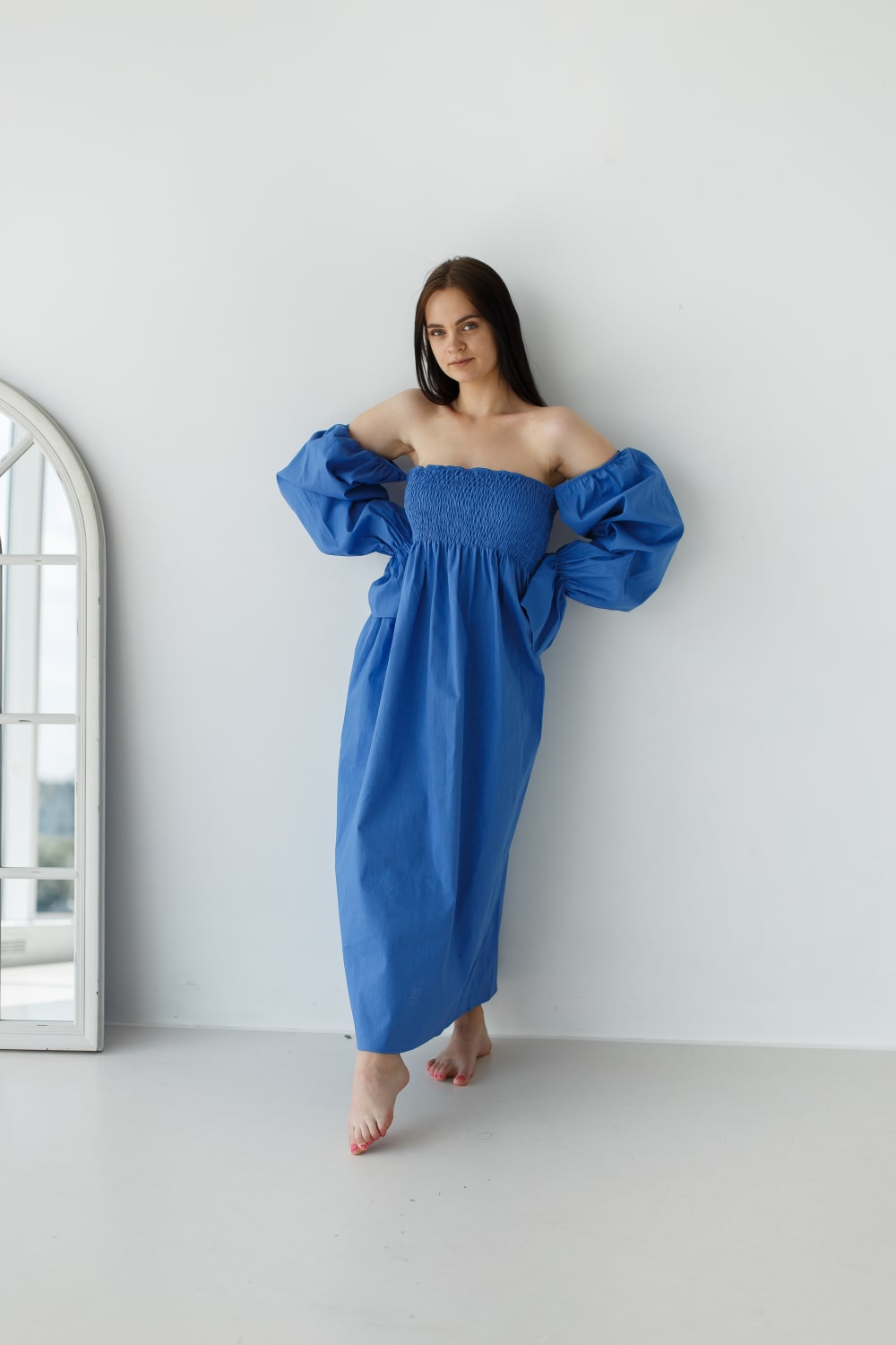 

Сукня з льону bbroom Rem 42/46 синя (03010332/42/46 синя)