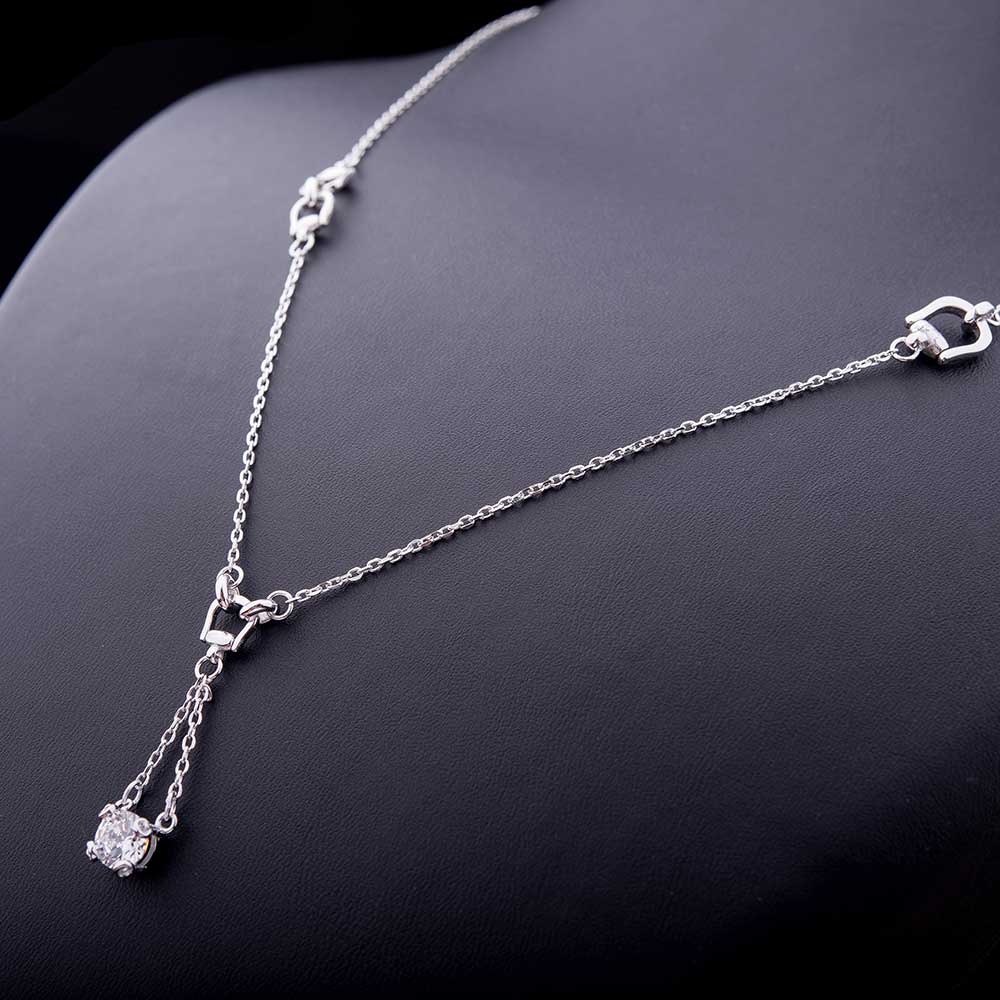 

Серебряное колье с фианитами 18286 Оникс 50