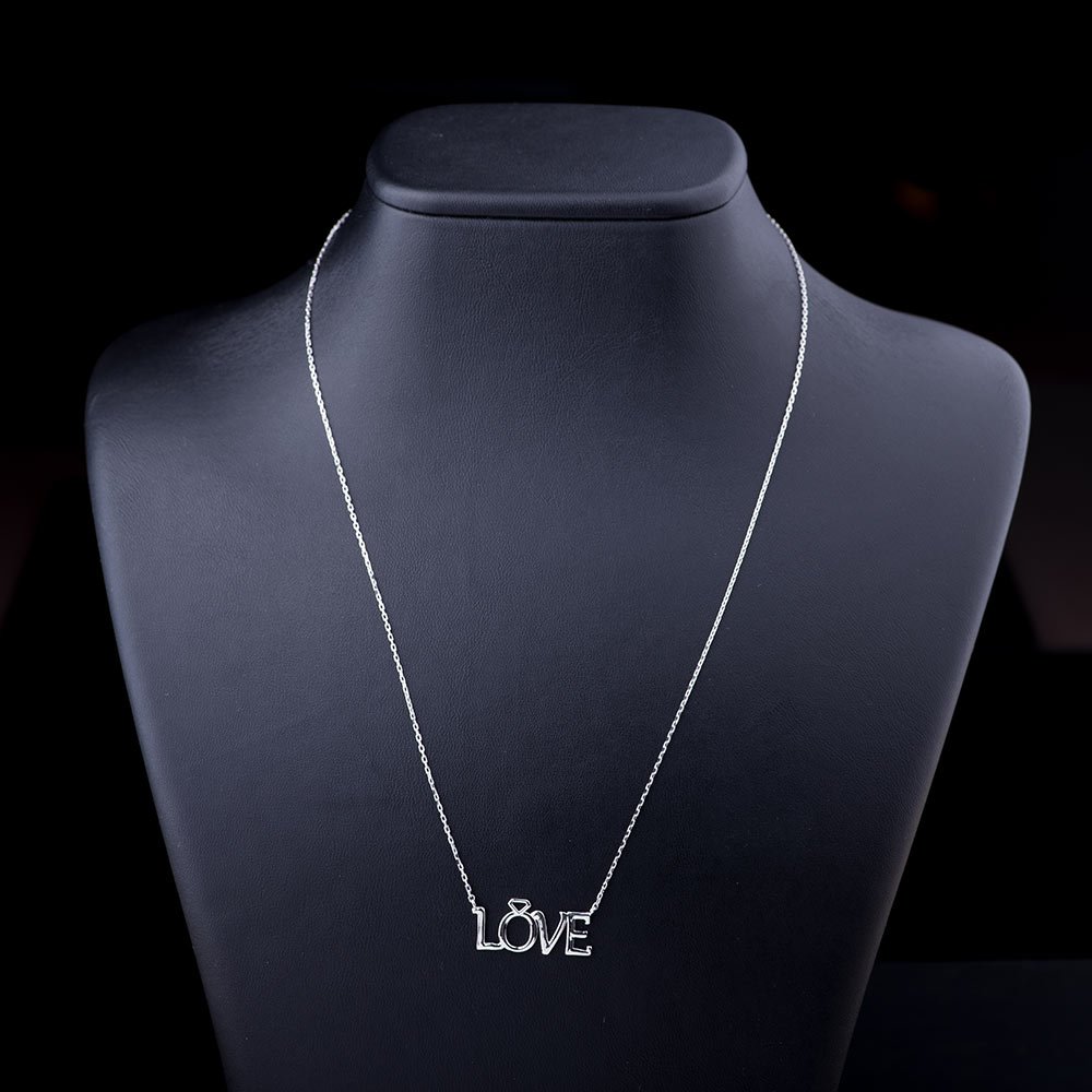 

Золотое колье "Love" с помолвочным колечком кол01023 Оникс
