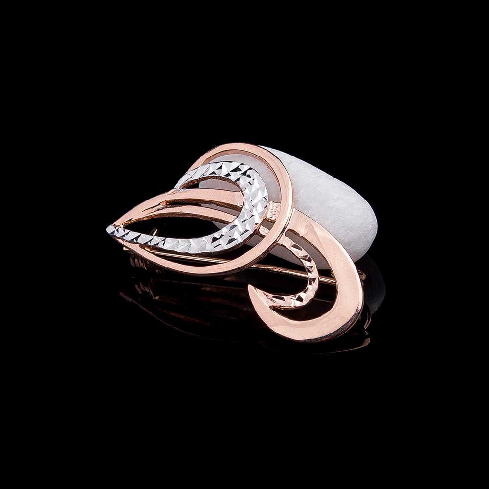 

Золотая брошь зак00233 Оникс