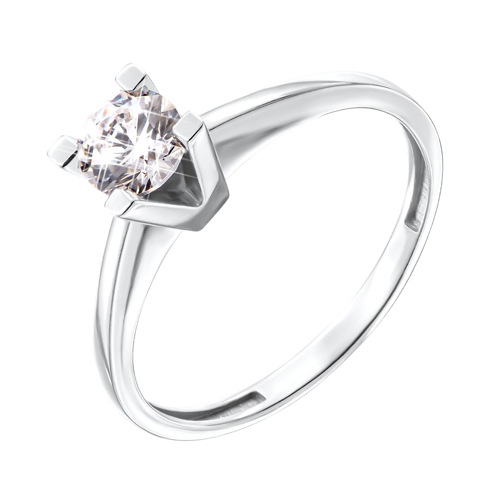 

Золотое кольцо с цирконием Swarovski 000036746 17.5 размера