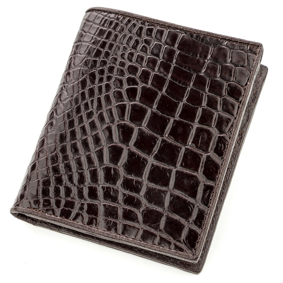 

Кожаный кошелек мужской CROCODILE LEATHER 10х 12 см Коричневый