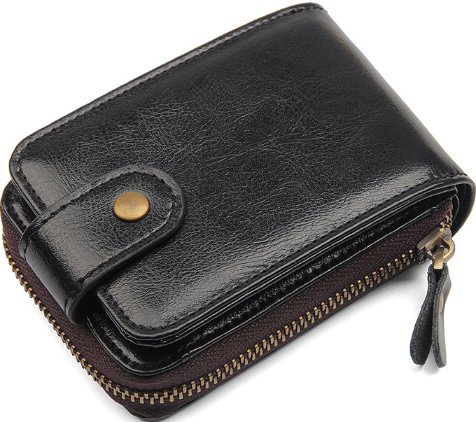 

Визитница кожаная Vintage 12х8,5 см Черный
