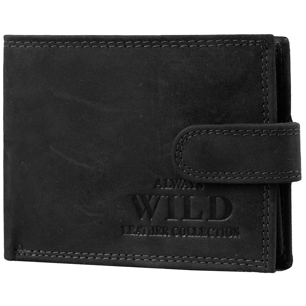 

Кожаное портмоне мужское Always Wild 10,5х8,5х2 см Черный