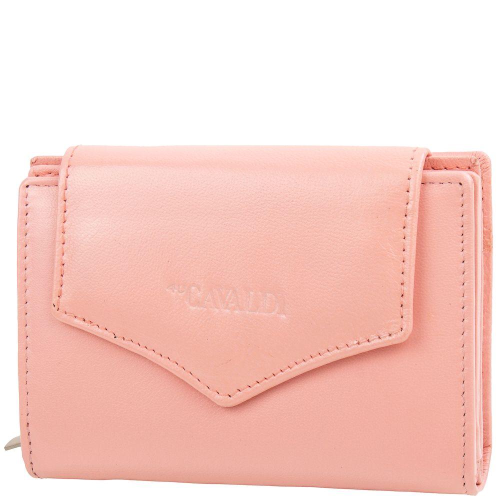 

Кожаный кошелек женский 4U Cavaldi 9,5х13х3 см Розовый
