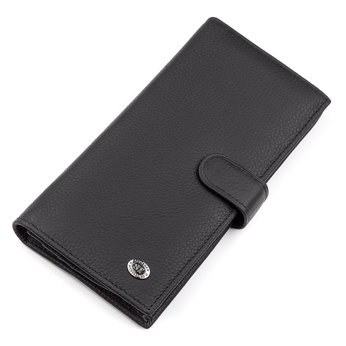 

Кожаный кошелек мужской ST Leather 9х18,5х2,5 см Черный