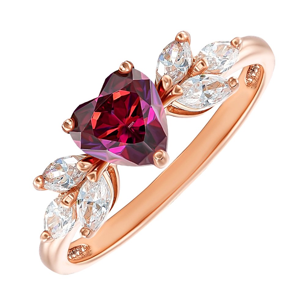 

Кольцо из красного золота с кристаллами Swarovski 000138786 17 размера