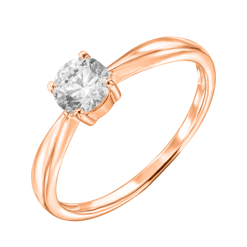 

Кольцо из красного золота с кристаллом Swarovski 000122291 16.5 размера