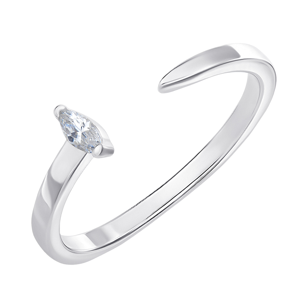 

Серебряное кольцо с фианитом 000146109 б/р размера